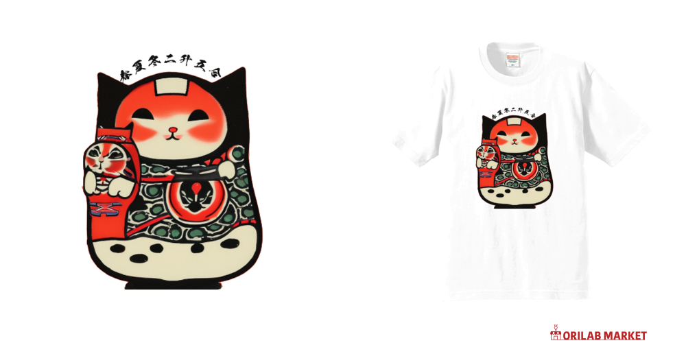 招き猫シリーズ プレミアムTシャツプレミアムTシャツの商品購入ページ