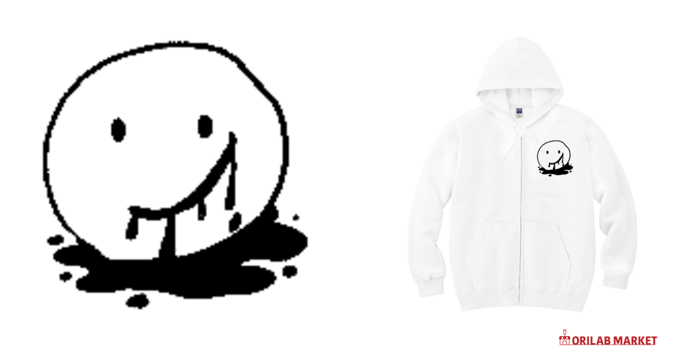 よだれニコちゃん軽量ジップアップパーカーの商品購入ページ