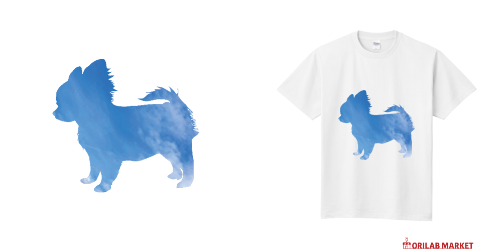 青空のチワワ Tシャツ｜チコデザ - オリラボマーケット