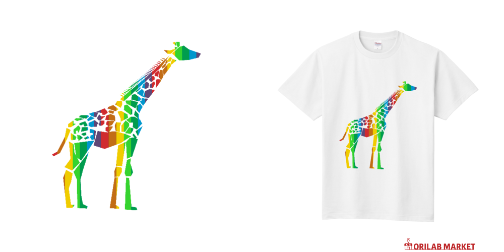 カラフルキリン定番Tシャツの商品購入ページ｜クリエイターの