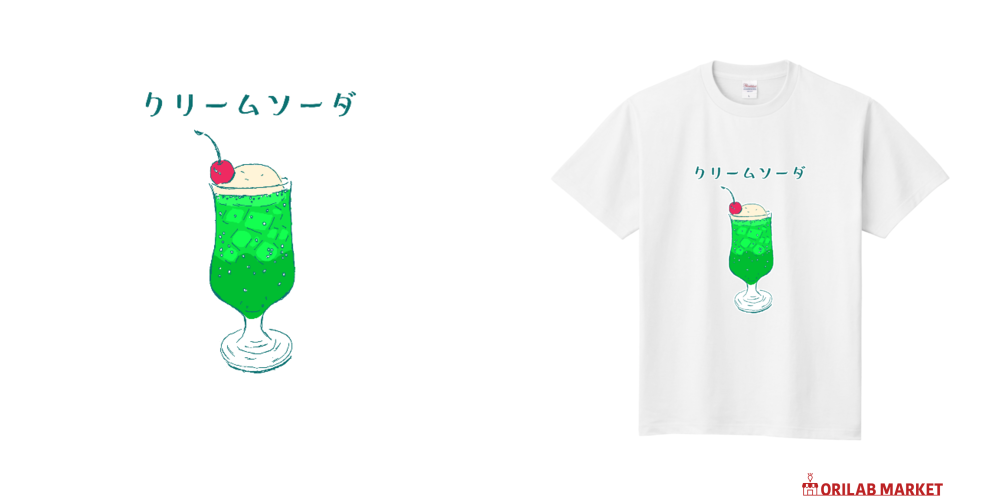 クリームソーダ 切り替えシャツ 1982 クリームソーダ 切り替えシャツ 1982