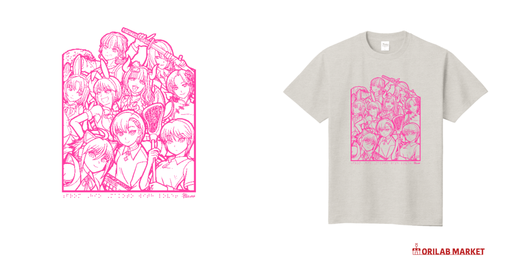 ひおまとめTシャツ（ピンク線）定番Tシャツの商品購入ページ