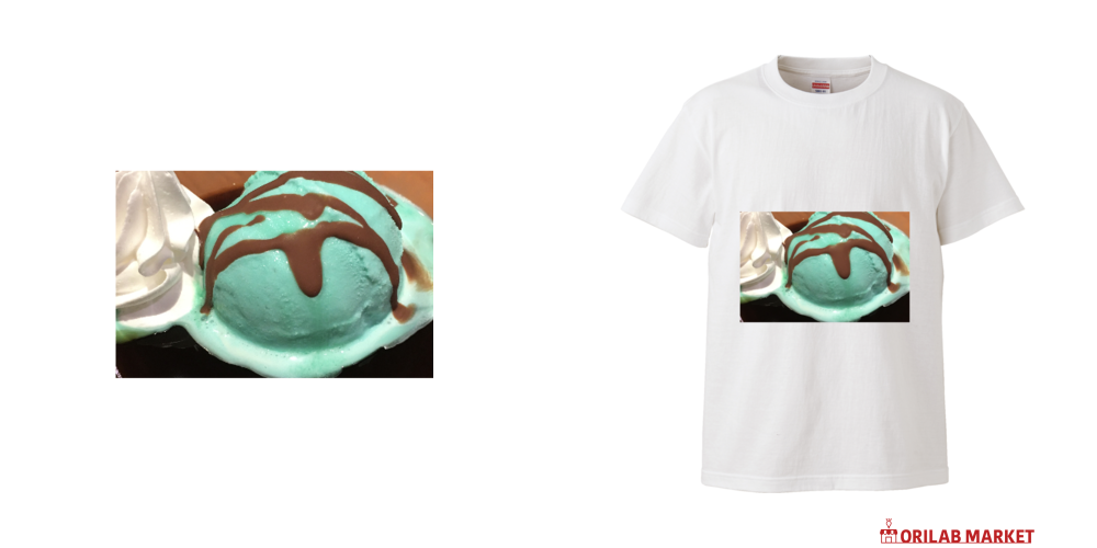 チョコミントアイスハイクオリティーTシャツの商品購入ページ