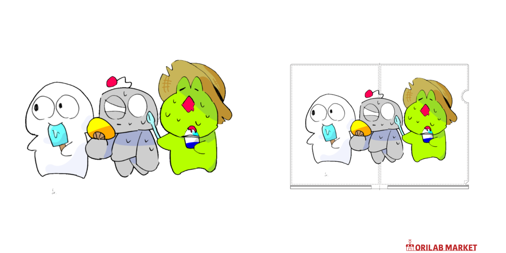 暑いねです あついねA4フルグラフィッククリアファイルの商品購入ページ