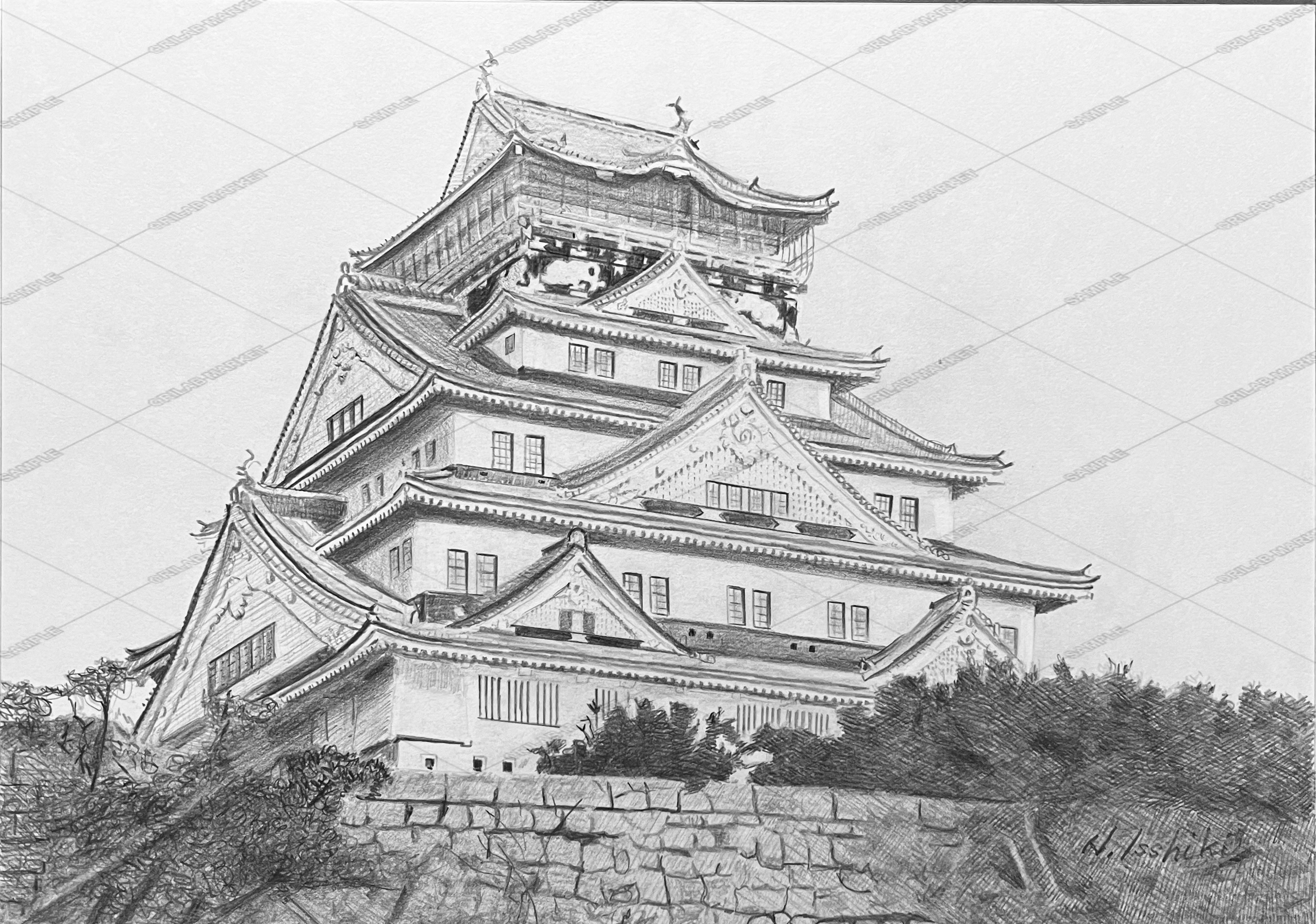大阪城 大阪城イラスト登録