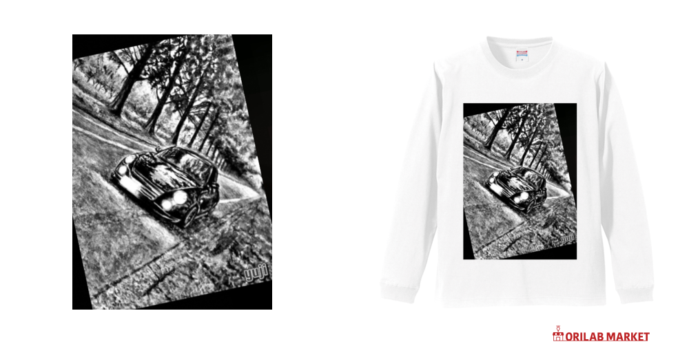 デザイン長袖Tシャツ 車リブ付 ロングスリーブTシャツの商品購入