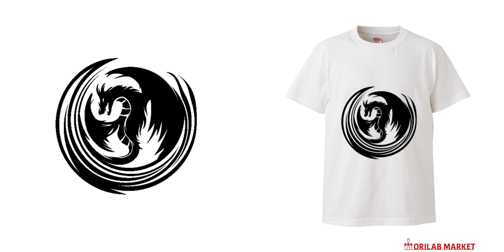 ブラックドラゴンマーク Tシャツ｜チコデザ - オリラボマーケット
