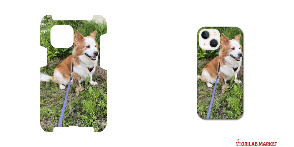 コーギーとスピッツのmix犬のiPhone13miniカバーiPhone13 miniの