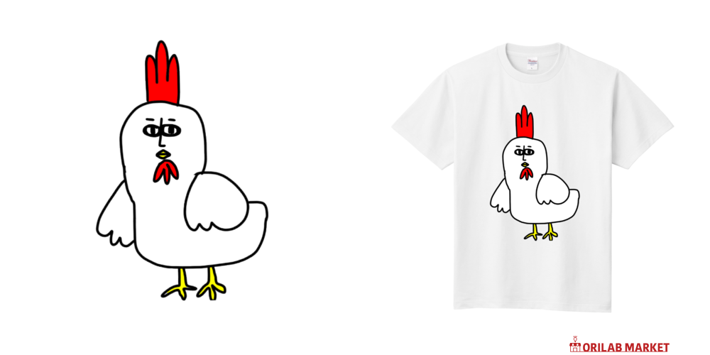 にわにわにわにわとりがいる！定番Tシャツの商品購入ページ