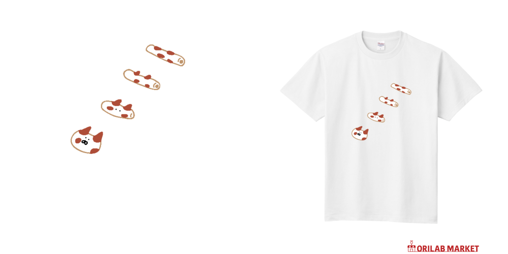 ちくわがネコに定番Tシャツの商品購入ページ｜クリエイターの