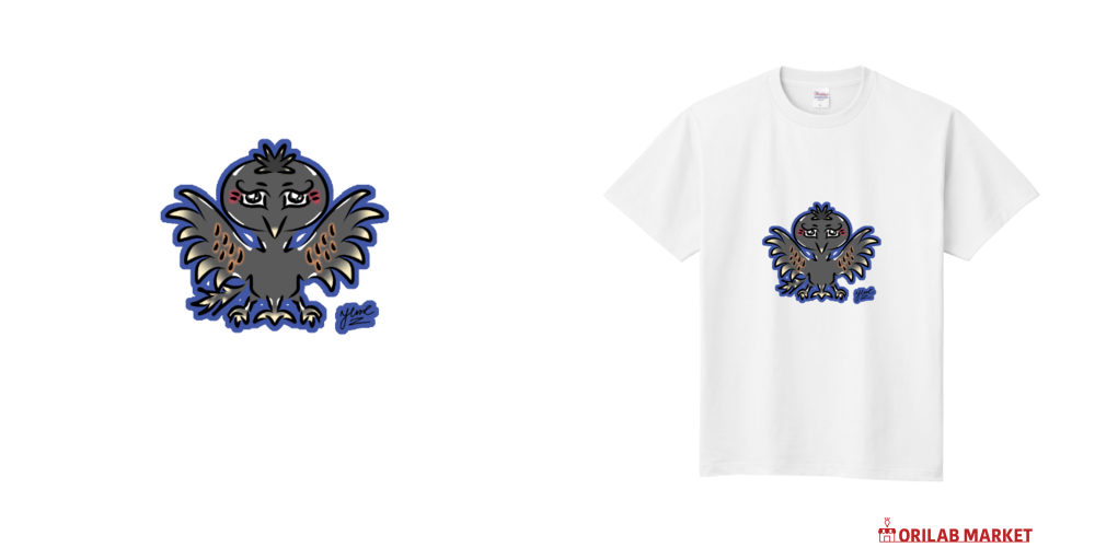 八咫烏ちゃん定番Tシャツの商品購入ページ｜クリエイターの
