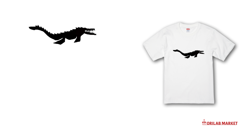 ☆【メル13721】☆ 恐竜、ミモザノースリーブ ミモザTシャツ モササウルスプレミアムTシャツの商品購入ページ｜クリエイターの