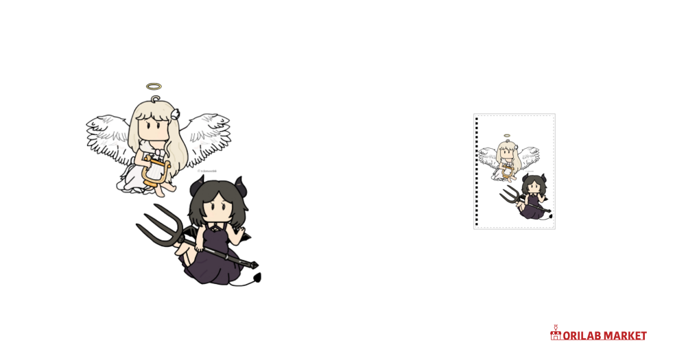 天使ちゃんと悪魔ちゃんノートA5ノートの商品購入ページ