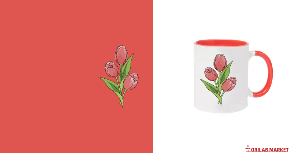 マグカップ 花シリーズ【チューリップ】 マグカップ｜NKアート - オリ