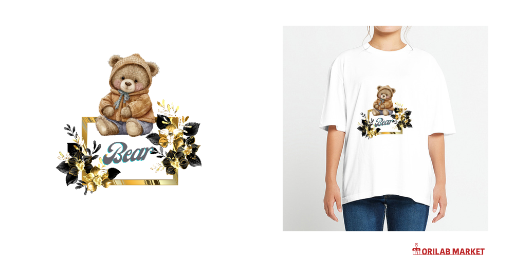 こぐまのぬいぐるみ Tシャツ｜あいびー - オリラボマーケット