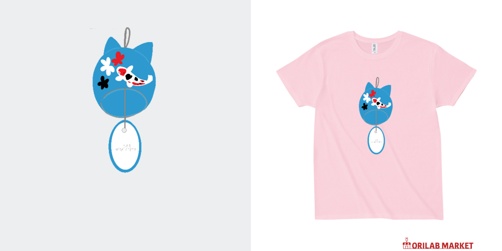 猫風鈴 Tシャツ｜おねこ☆ - オリラボマーケット
