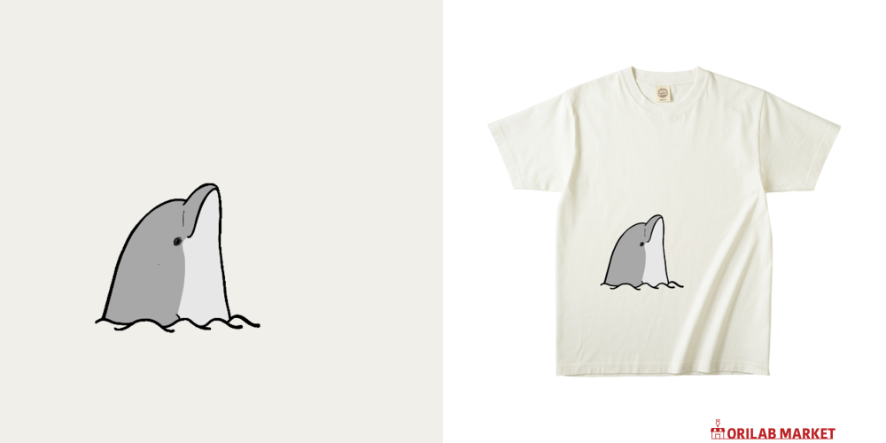 labyrins tシャツ　イルカ イルカ（3D） / yukke ( yu_kk_e )のスタンダードTシャツ通販