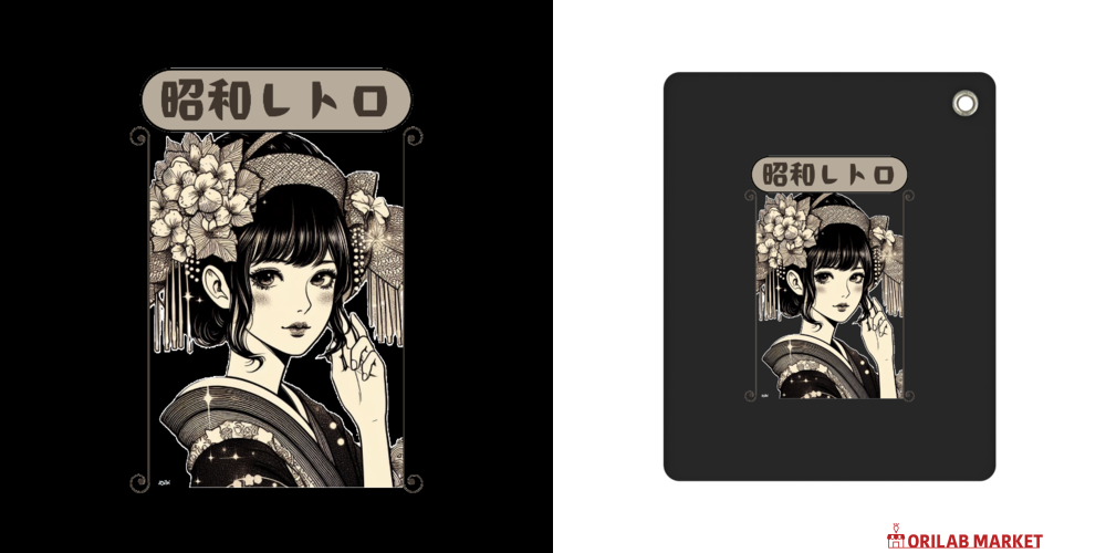 昭和レトロな女の子スライドアクリルミラー スクエアの商品購入ページ