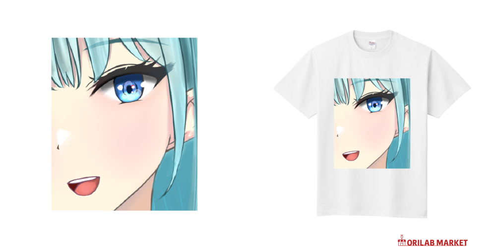 クラゲちゃんのドアップ Tシャツ｜チコデザ - オリラボマーケット