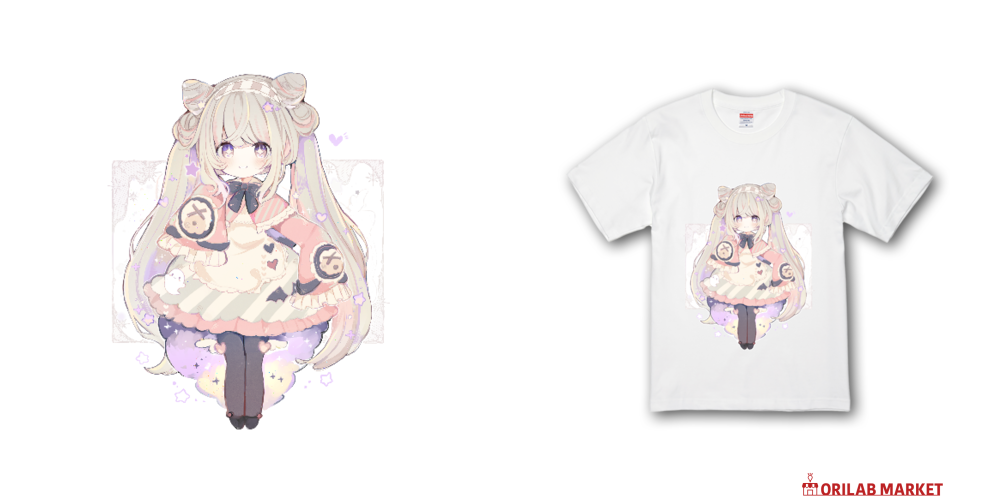 おりじなるちゃんグッズ（アイテム変更可能） Tシャツ｜白沙飴しろまる