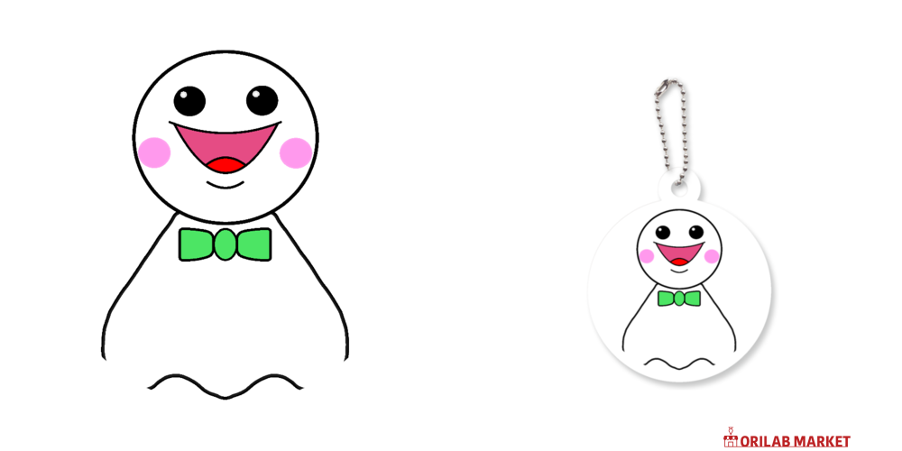 てるてる坊主アクリルキーホルダー 丸型 (4cm)の商品購入ページ