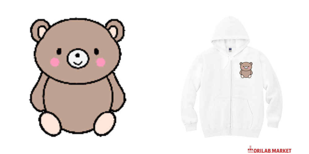 くま軽量ジップアップパーカーの商品購入ページ｜クリエイターの