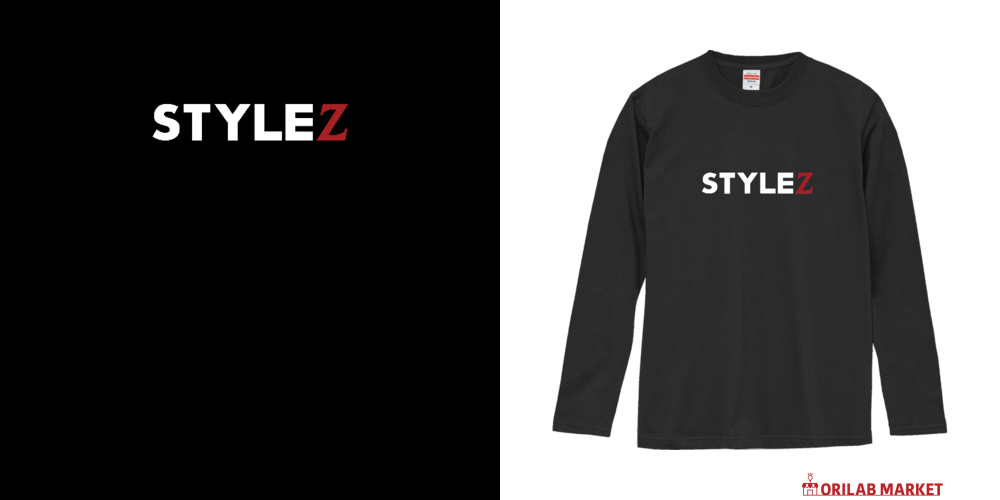 長袖Tシャツ 定番 ロゴ STYLEZ 白文字 長袖Tシャツ｜STYLEZ - オリラボ
