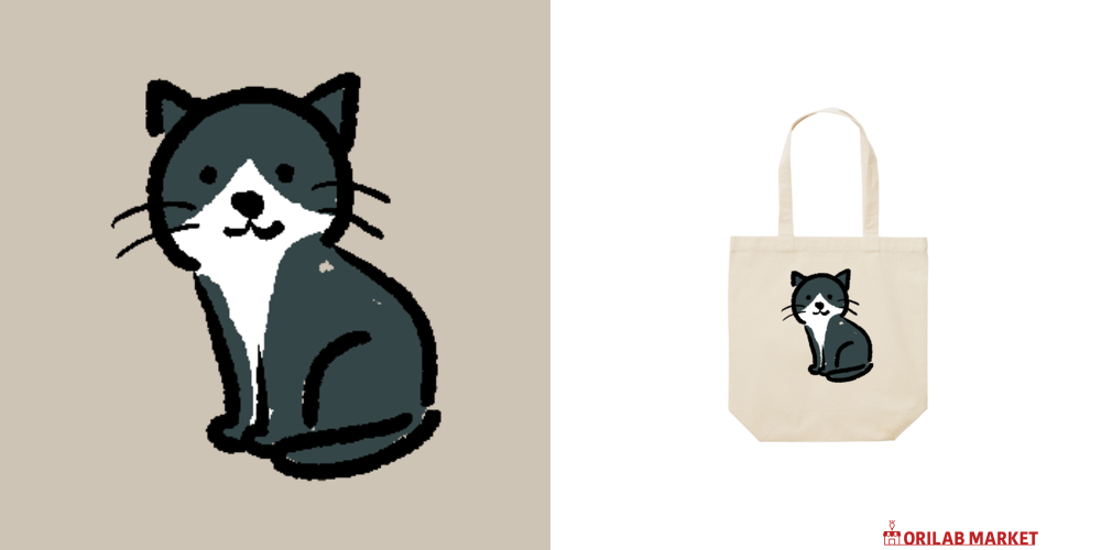 ハチワレねこちゃん バッグ｜チコデザ - オリラボマーケット