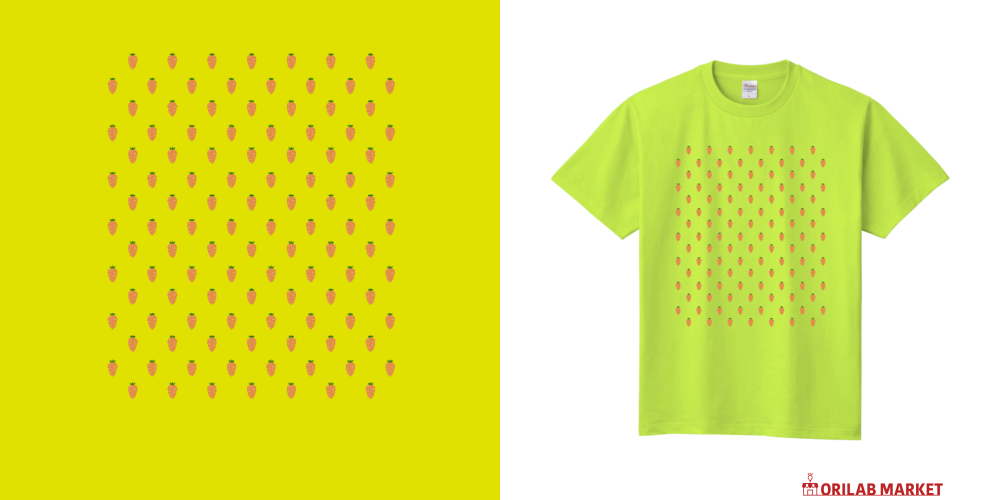 ドット よく見るとにんじん定番Tシャツの商品購入ページ