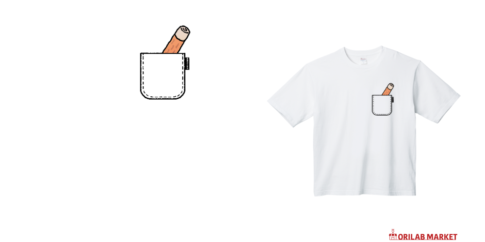 ポケットからちくわヘビーウェイト ビッグシルエットTシャツの商品購入