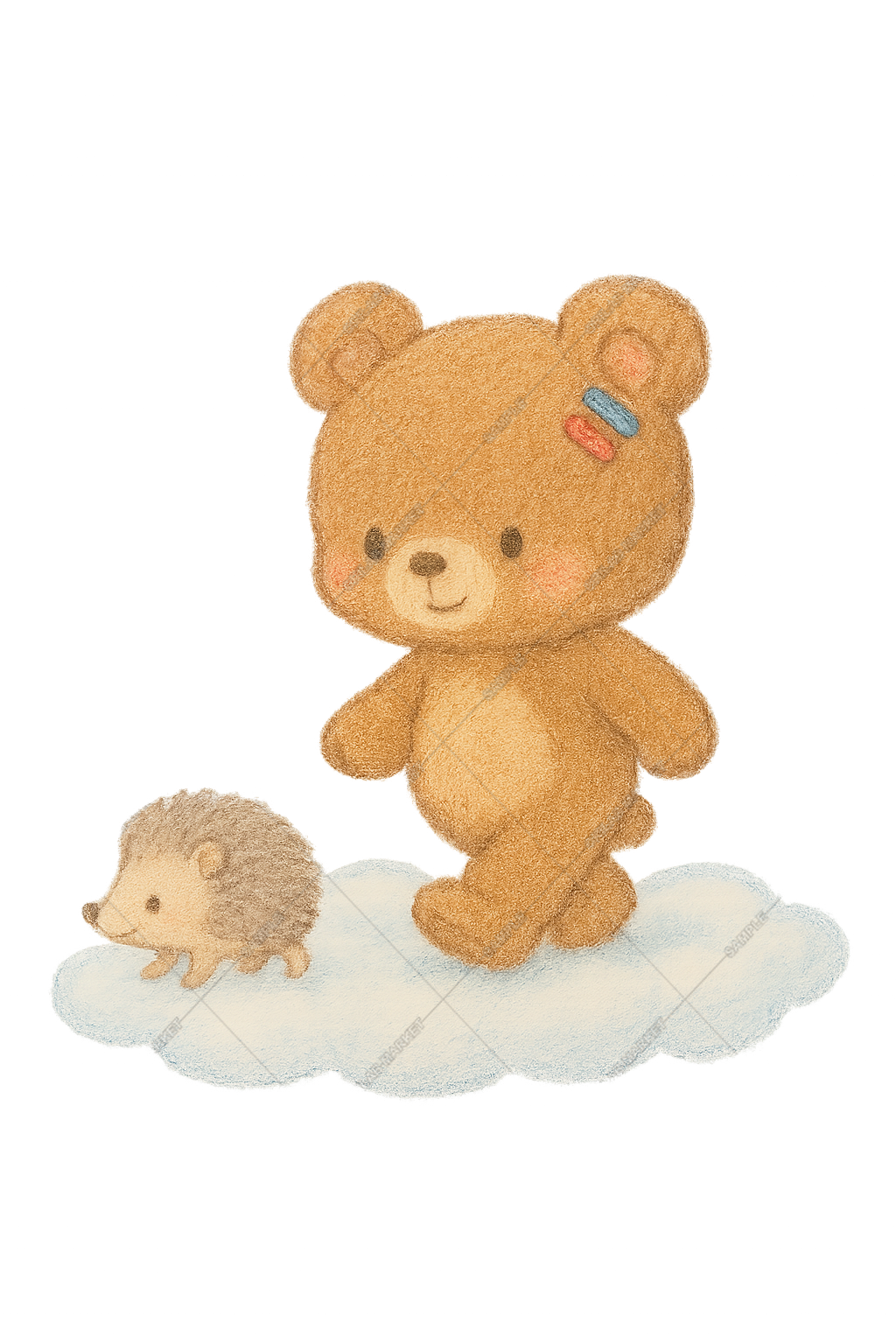雲の上を歩くねむクマイラスト登録