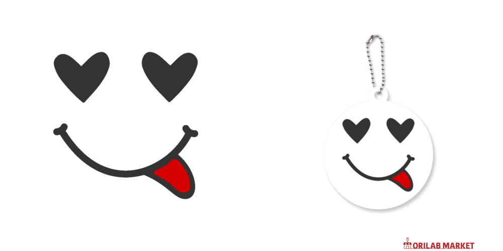 ハートちゃん】アクリルキーホルダー 丸型 (6cm)の商品購入ページ