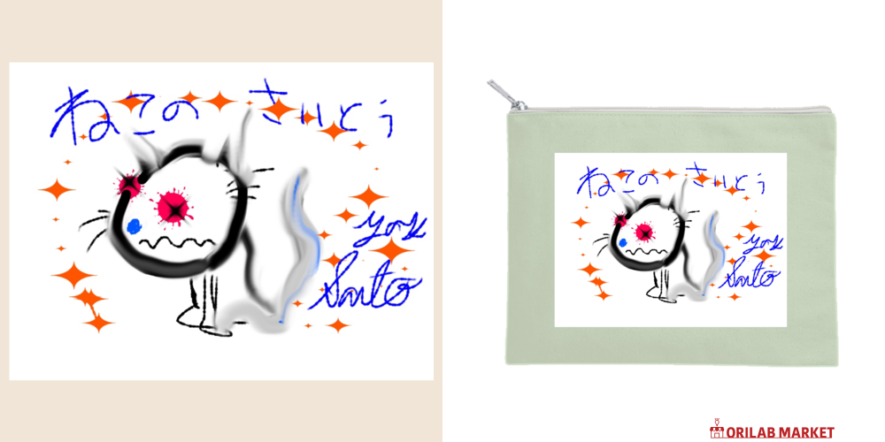 フラットポーチ♥オーダー受け付け専用ページ♥1030円♥猫＆ケーキ 楽天市場】ポーチ | KANKAN レオパード フラットポーチ フェイス