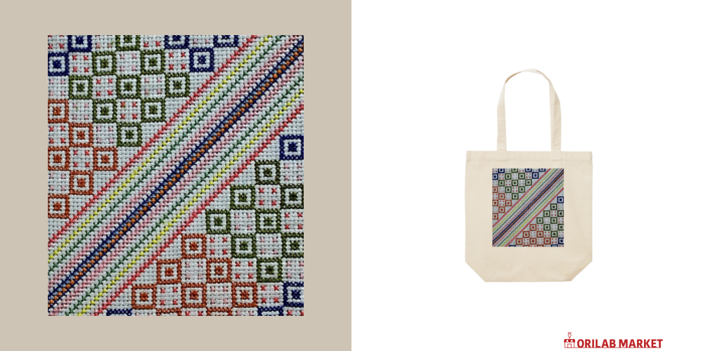 クロスステッチ刺繍 画像 バッグ｜葵りんじゅ - オリラボマーケット