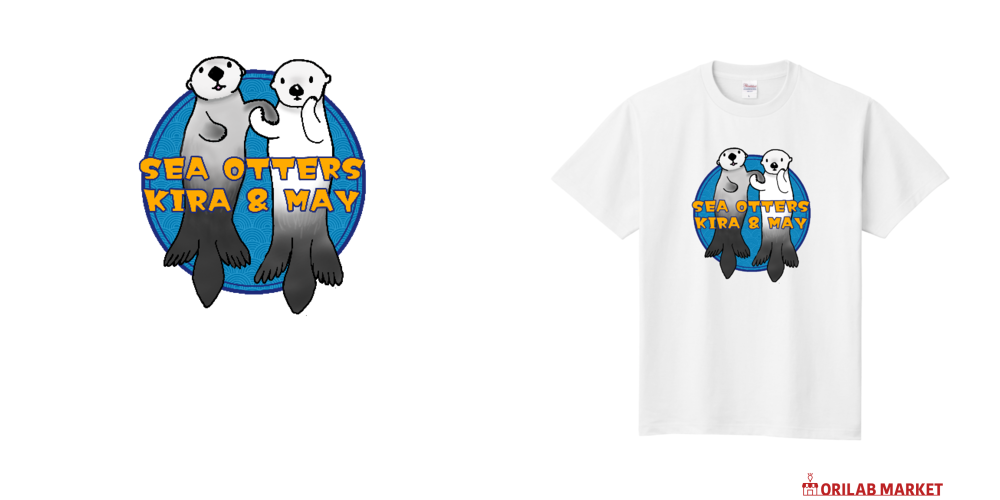 動物Tシャツ ラッコ 兄弟お揃い 姉妹お揃い 【公式通販】