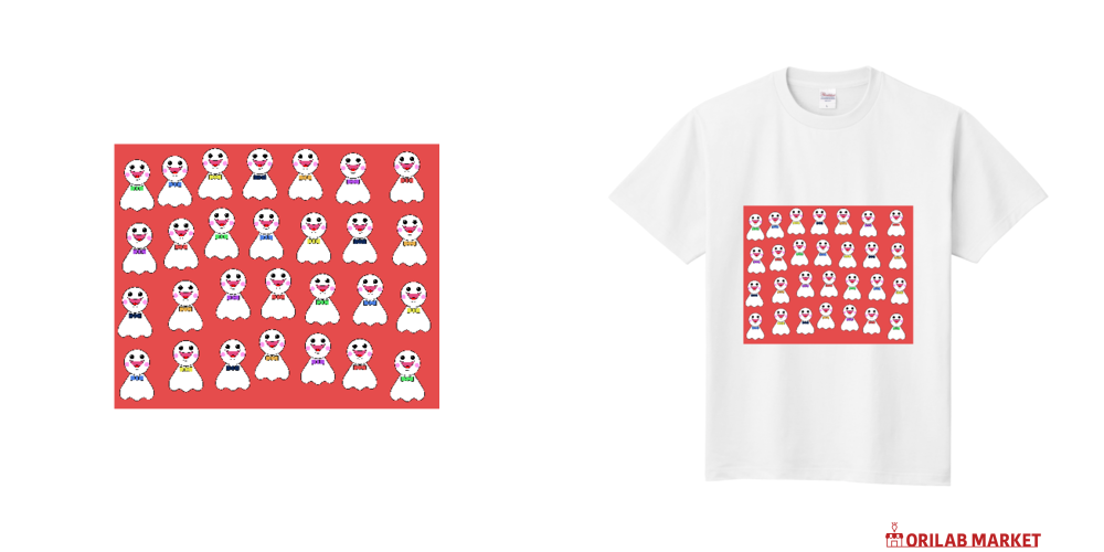 てるてる坊主 Tシャツ｜京和企画 - オリラボマーケット