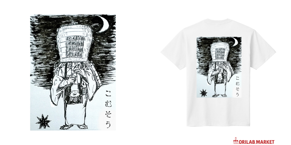 時代劇でおなじみ！忍者の仮の姿、虚無僧。定番Tシャツの商品購入