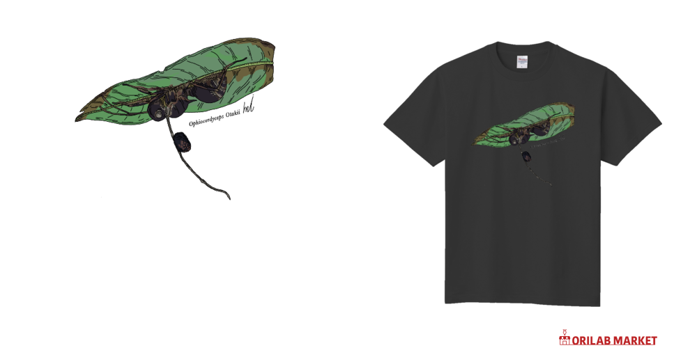 アリタケ冬虫夏草定番Tシャツの商品購入ページ｜クリエイターの