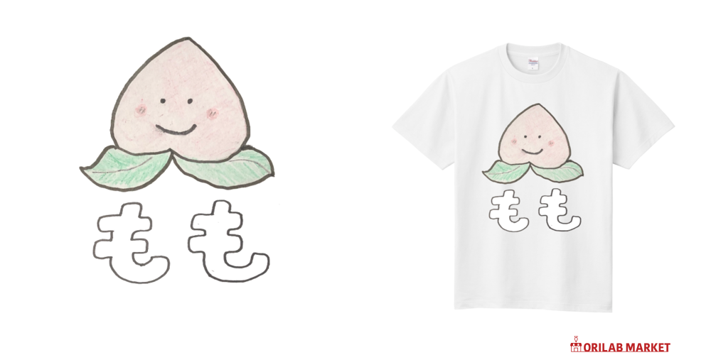 桃Tシャツ定番Tシャツの商品購入ページ｜クリエイターのオリジナル