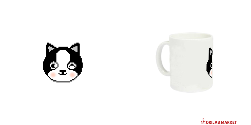 フレンチブルドッグのドット絵定番マグカップの商品購入ページ