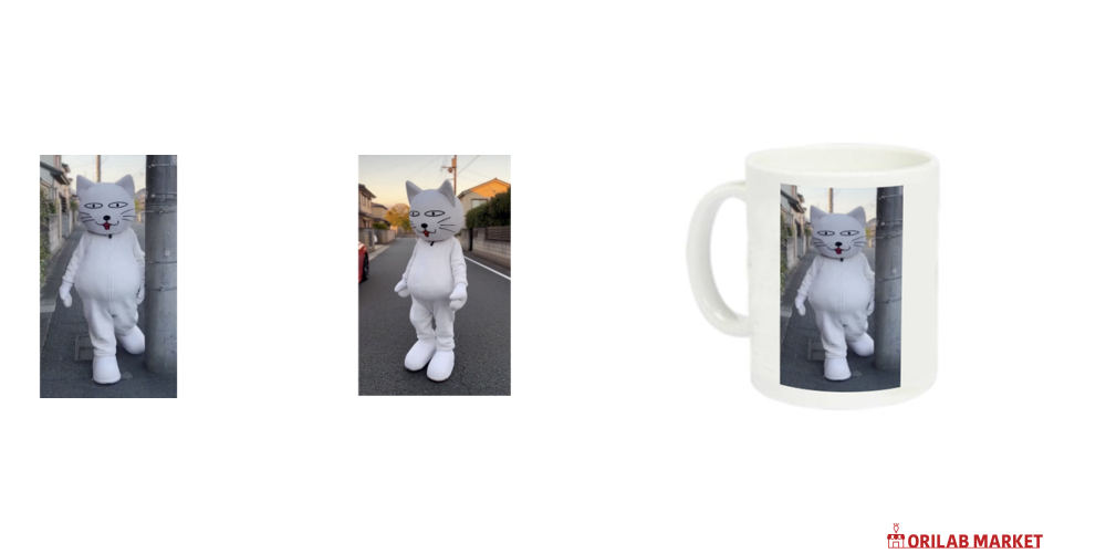 にゃんきち実写版マグカップ定番マグカップの商品購入ページ