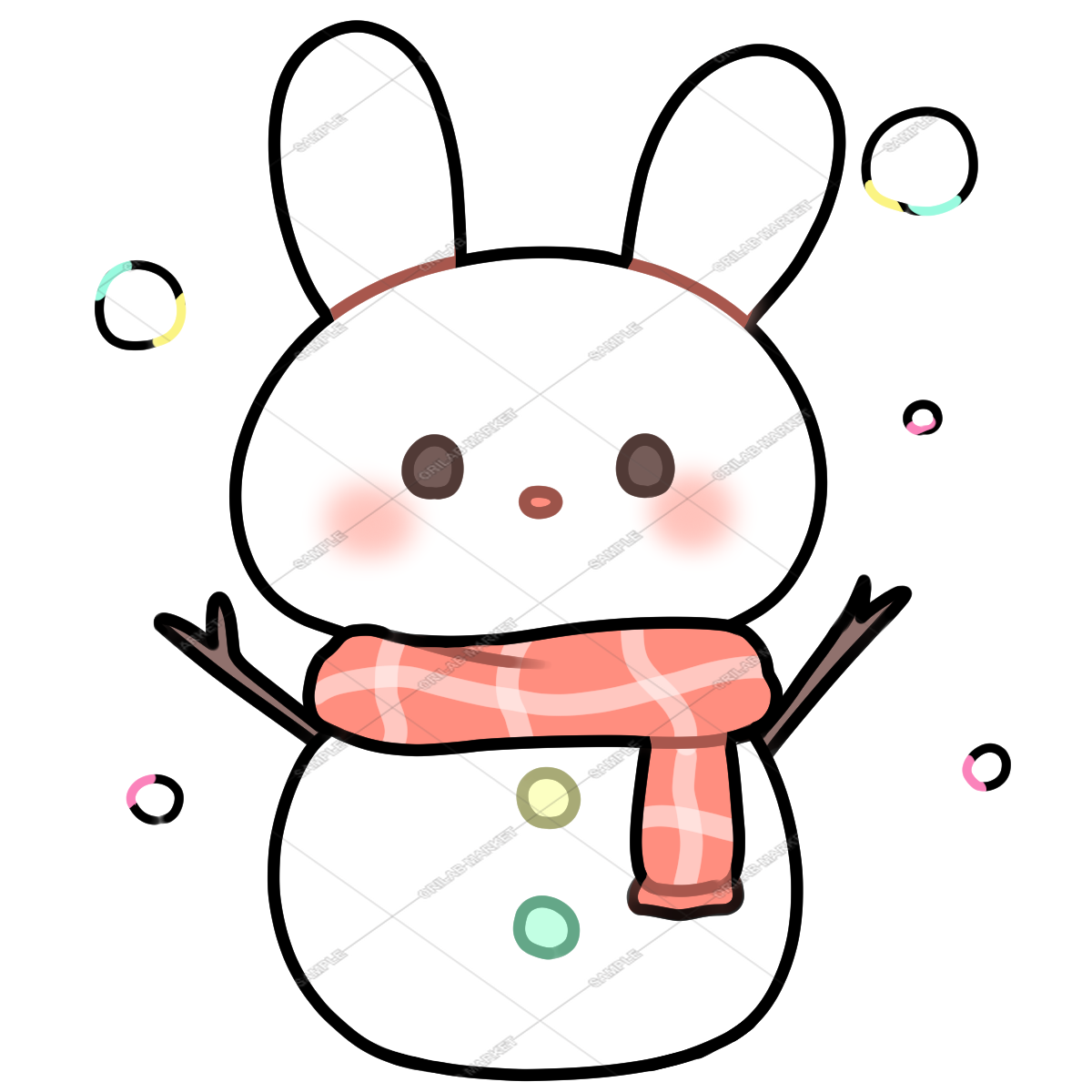 雪だるまうさぎ