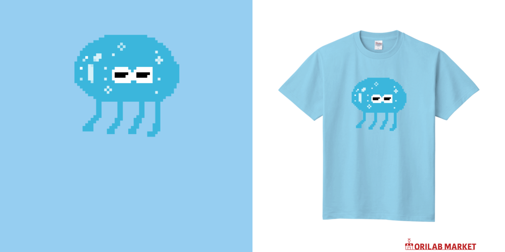 オリラボ限定】くらげドットTシャツ Tシャツ｜けんしろ - オリラボ