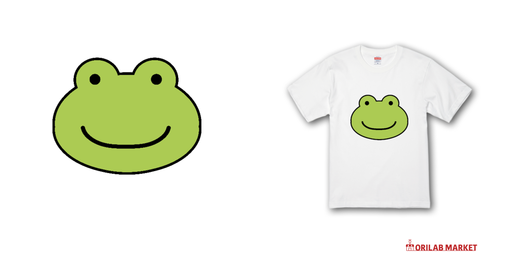 カエルくん☆プレミアムTシャツの商品購入ページ｜クリエイターの