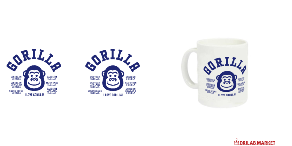 I LOVE GORILLA! ゴリラ大好き 01 マグカップ｜piriri pop - オリラボ