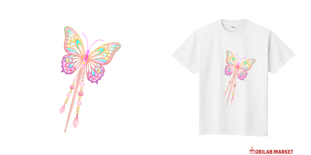 彩光蝶 Tシャツ｜inu_neko_その他 - オリラボマーケット