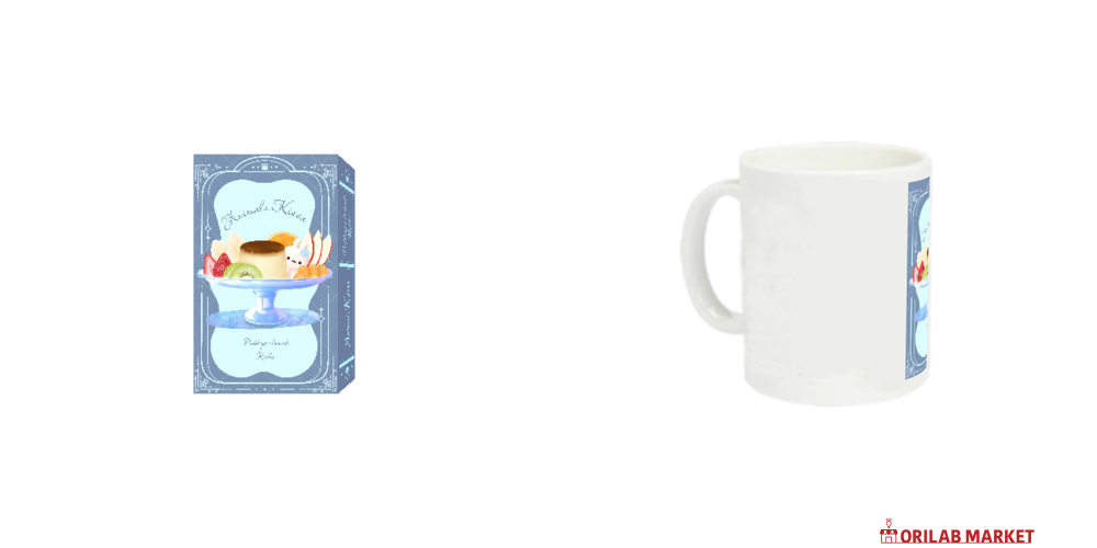 うさぎとプリン定番マグカップの商品購入ページ｜クリエイターの