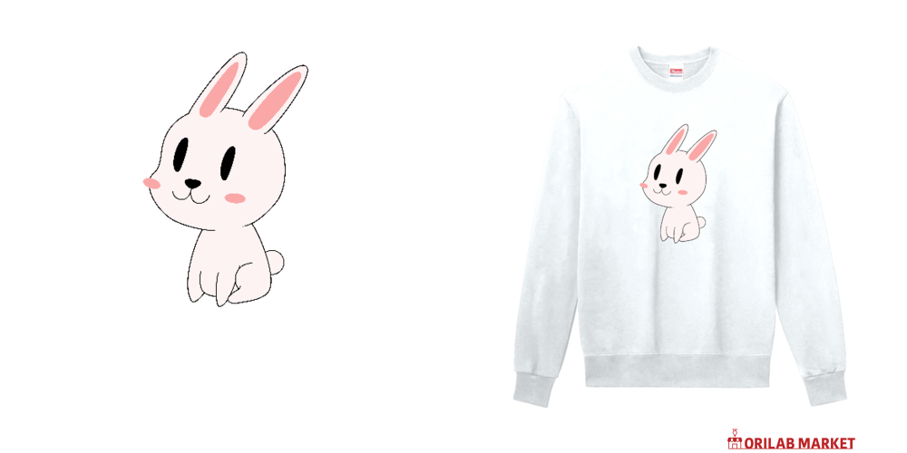 うさぎさん定番スウェットの商品購入ページ｜クリエイターのオリジナル