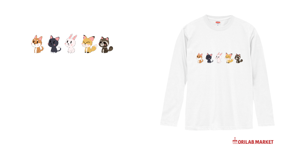 あにまるふれんずロングスリーブTシャツの商品購入ページ