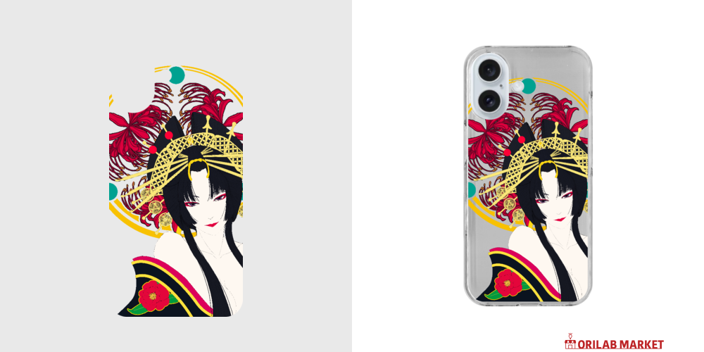 花魁 iPhone16 (透明)(ハードケース) iPhoneクリアケース｜クロ - オリ